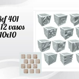 REF 401 CONJUNTO 10 MINI VASOS 10X10